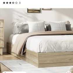 Queen Wooden Platform  Bed Frame