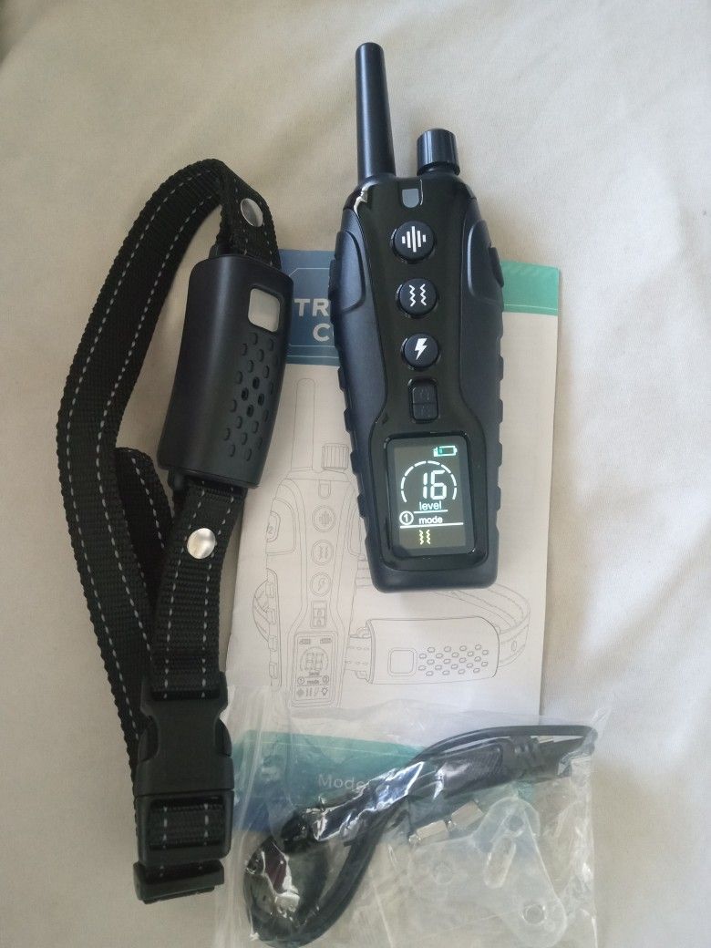 TRAINING COLLAR DOG WITH SHOCK VIBRATE BEEP REMOTE CONTROL 2500FT RANGE WATERPROOF COLLAR