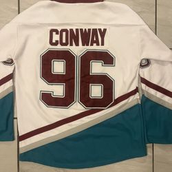 Mighty Ducks of Anaheim Charlie Conway #96 Hockey Jersey Anaheim Ducks Medium