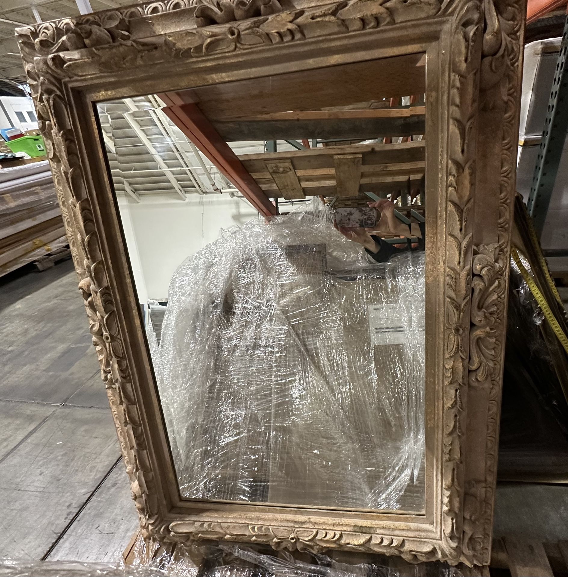 Luxury 48x36 Heavy Metal Beveled Mirror