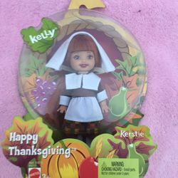 Mattel Kelly Doll Kerstie Happy Thanksgiving Pilgrim New in Package, 2004 Barbie
