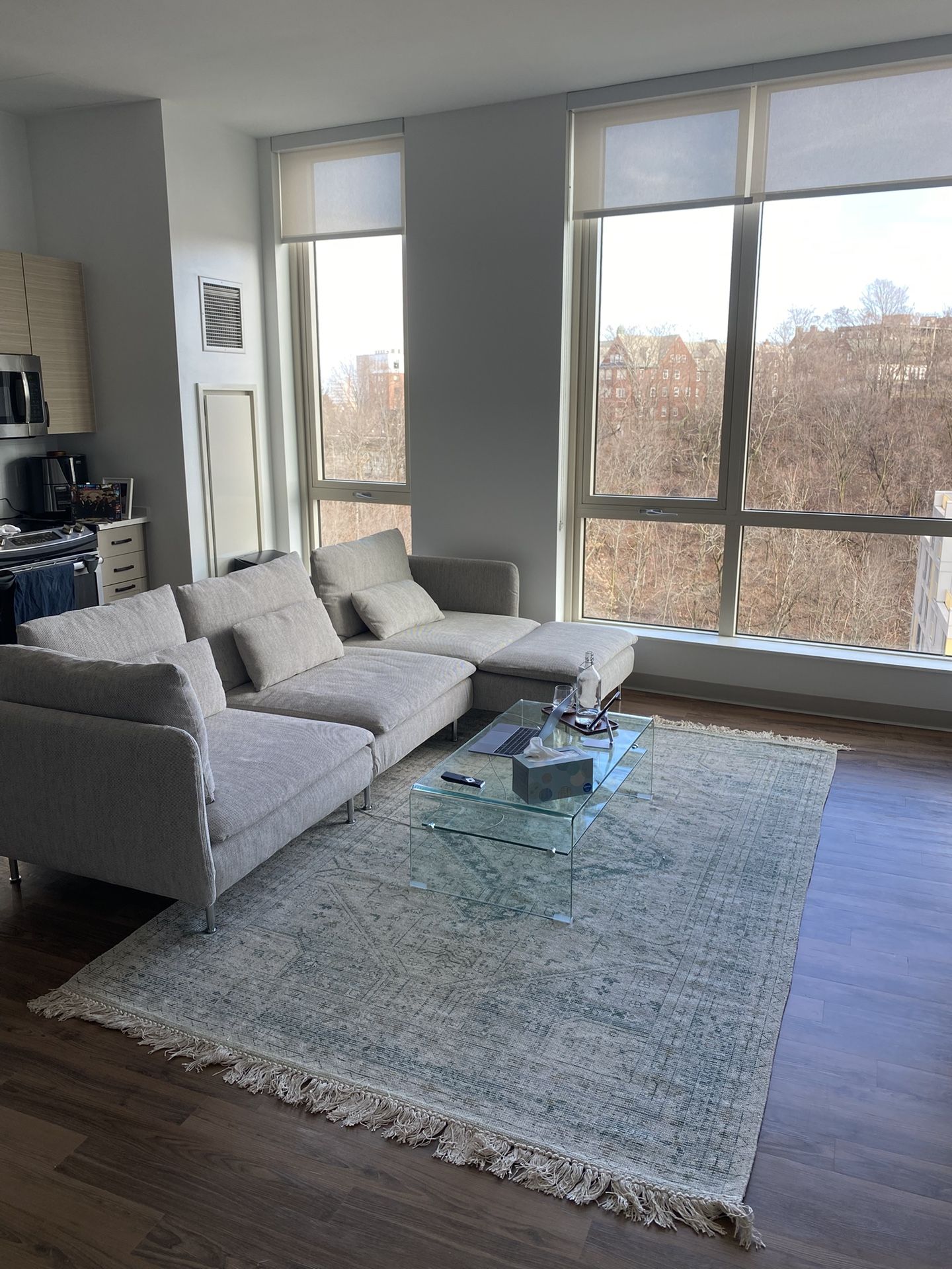 Sectional Sofa, 4-seat, with chaise and open end