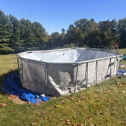 16x30 Ft Above Ground Pool With Pump And Ladder 