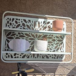 Light Blue metal shelf rack