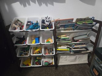 Kids toys and book rack