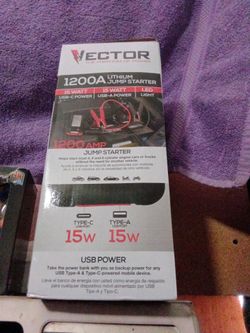 Vector 1200A Lithium Jump Starter