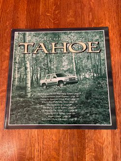 Catalog) 2000 Chevrolet Tahoe Sales Catalog