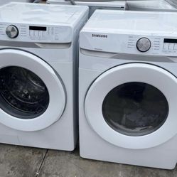 Samsung Set Washer And Dryer Front Loads “white”