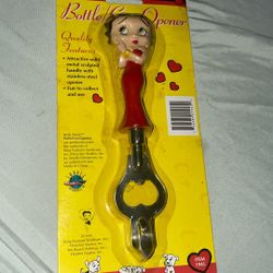 SALE Vintage betty boop bottle opener 1999 sculpted metal handle