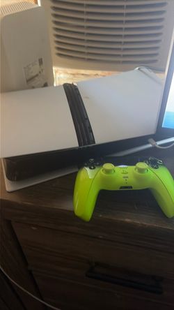PlayStation 5 Slim Console with Green DualSense Controller