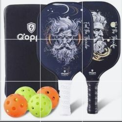 Qoppa Carbon  Fiber Pickleball Paddle Set Of 2