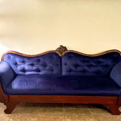 Royal Blue— Antique Velvet Sofa 