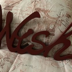 Wish  Wooden Wall Sign 