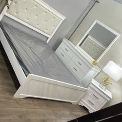 Recámara Moderna Queen En Blanco