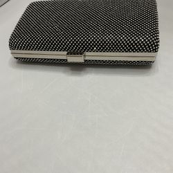 Rhinestone Clutch Black