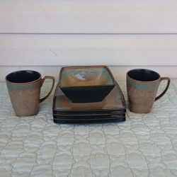 Gibson Tequesta 7 Piece Dinnerware 