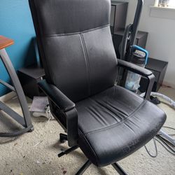 Black Faux Leather Executive Office Chair