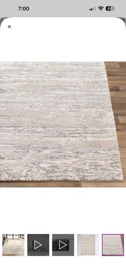 Area Rug - Grey Beige White