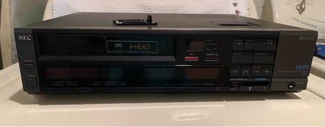 NEC High-End VHS Videocassette Recorder & Remote