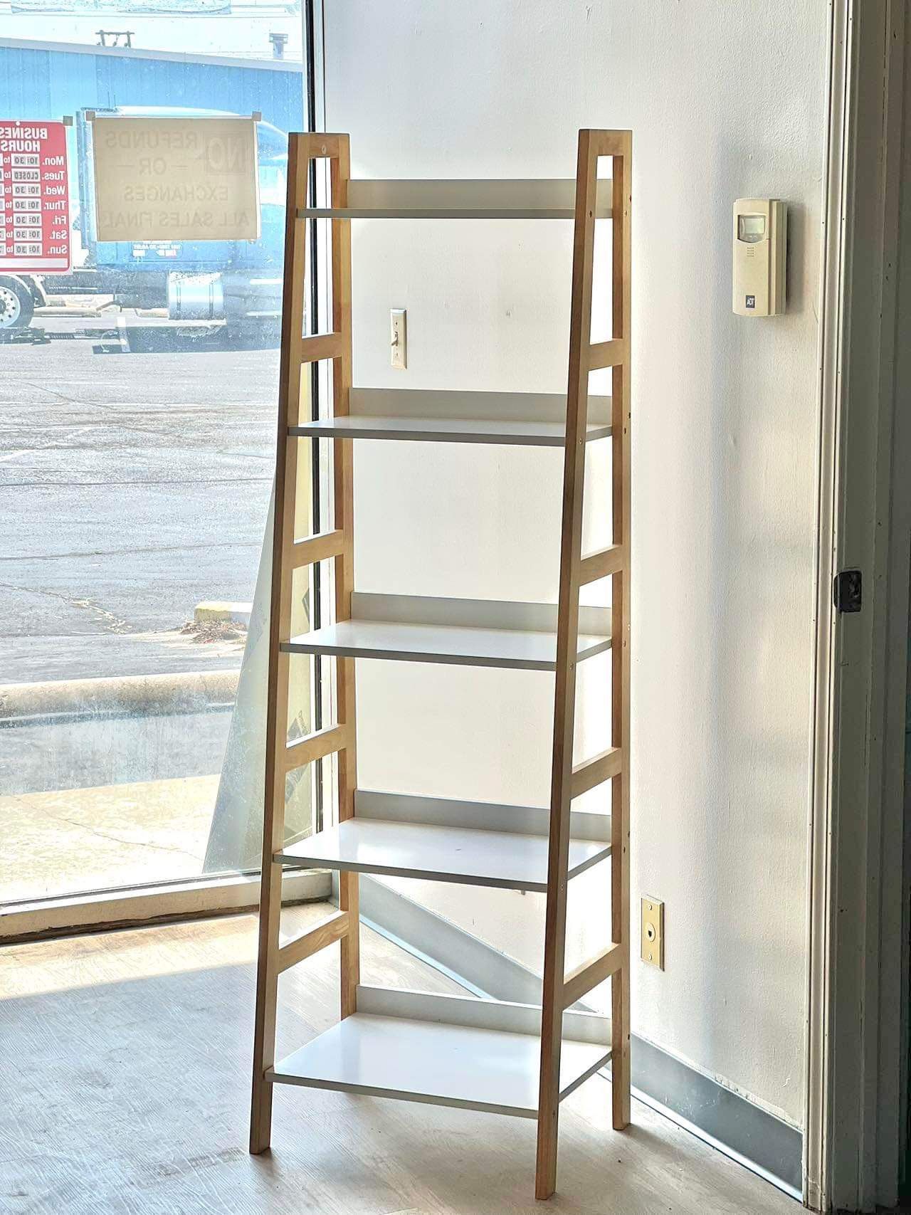 New 5 Shelf Ladder Bookcase