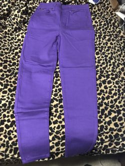 NEW! Diane Gilman DG2  Purple Jeggings Sz Small