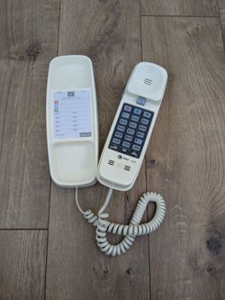 AT&T Trimline 210 Corded Wall/Desktop Phone with Box & Manuals