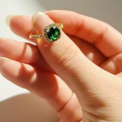 NEW Gold Plated Birthstone Ring, Promise Ring, Costume Jewelry 