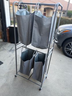 Laundry stand with baskets