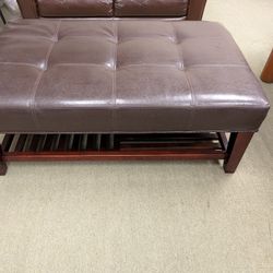 Leather Ottoman