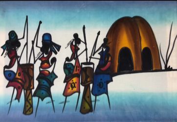 African Batik Painting - 14”x21” (Imported From Kenia)