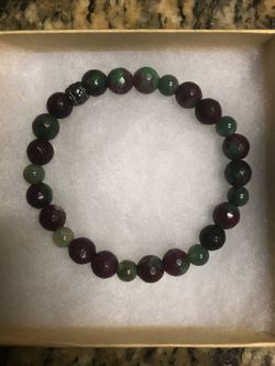 Ruby and jade bracelet size 7.5 inches