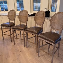 Restoration Hardware Vintage French Barstools (4)