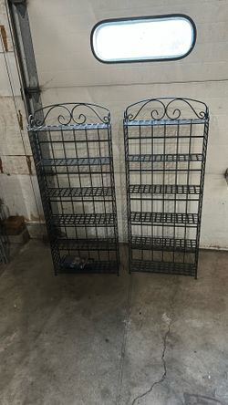 2 Black Metal Racks