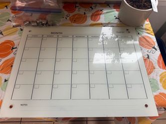 Glass calendar