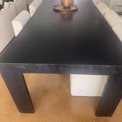 Restoration hardwood solid table