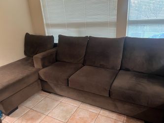 Brown sectional couch with 2 loungers