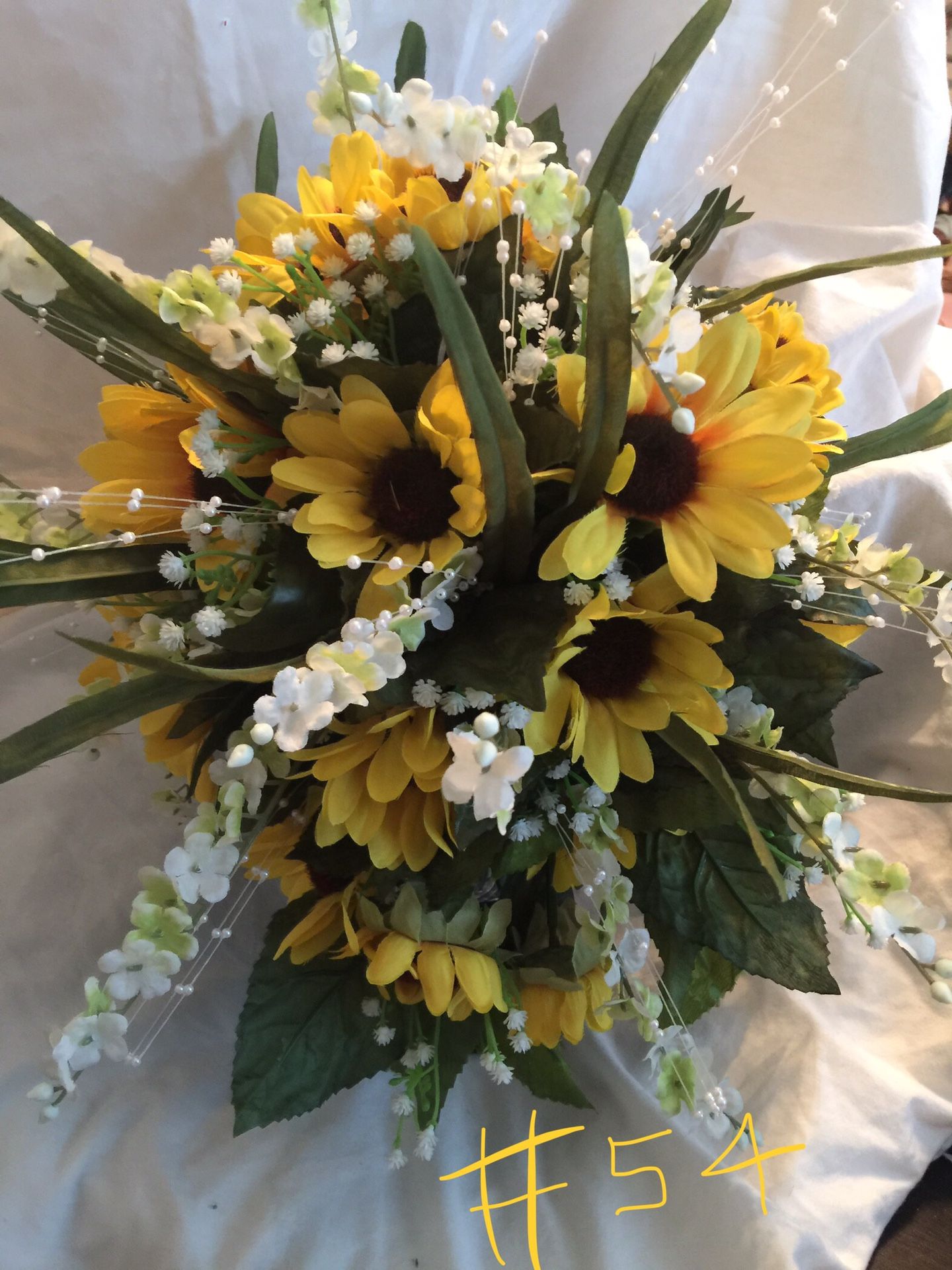Flowers bouquet arrangement. Cascading sunflower # 57 November special