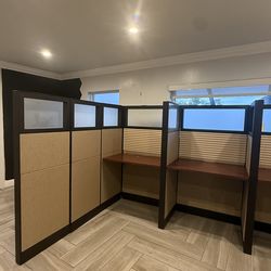 6-Station Office Cubicle Workstations – Complete Office Setup