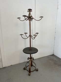 Retail Store Hat Merchandise Rack With Shelf Bronze Heavy Metal Vintage Boutique Display