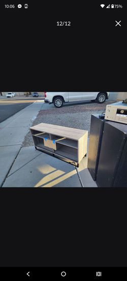 Wood Grain TV Stand Media Console