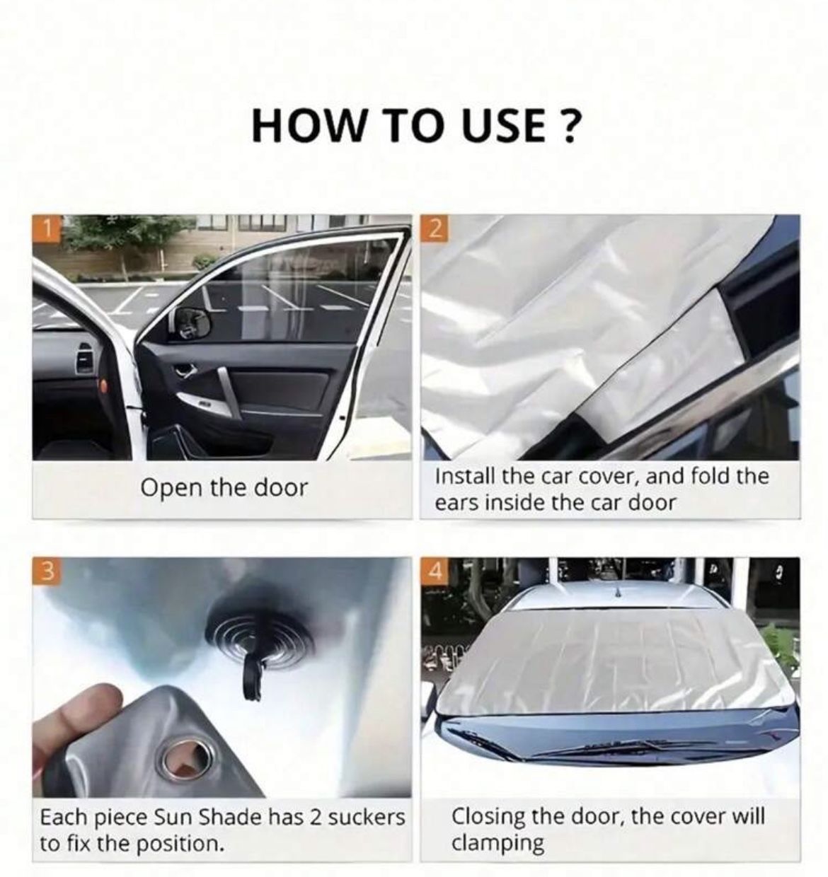 1pc Car Windshield Snow Cover, Portable Foldable Car Sunshade Shield, Windshield Snow Protector For Winter