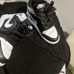 Jordan 1 Black & White Baby Shoe Size 12c