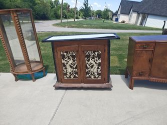 Antique hand carved bar top