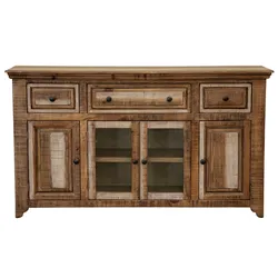 Marquez Solid Wood Buffet with Glass Doors