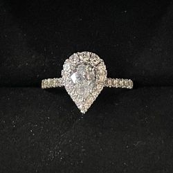 Engagement Ring 14k White Gold