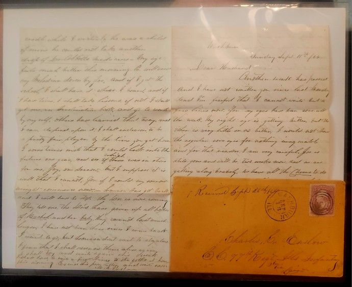 Sept 11 1864 Letter Wife To Soldier In The 77th Illinois Infantry (Transcribed) 