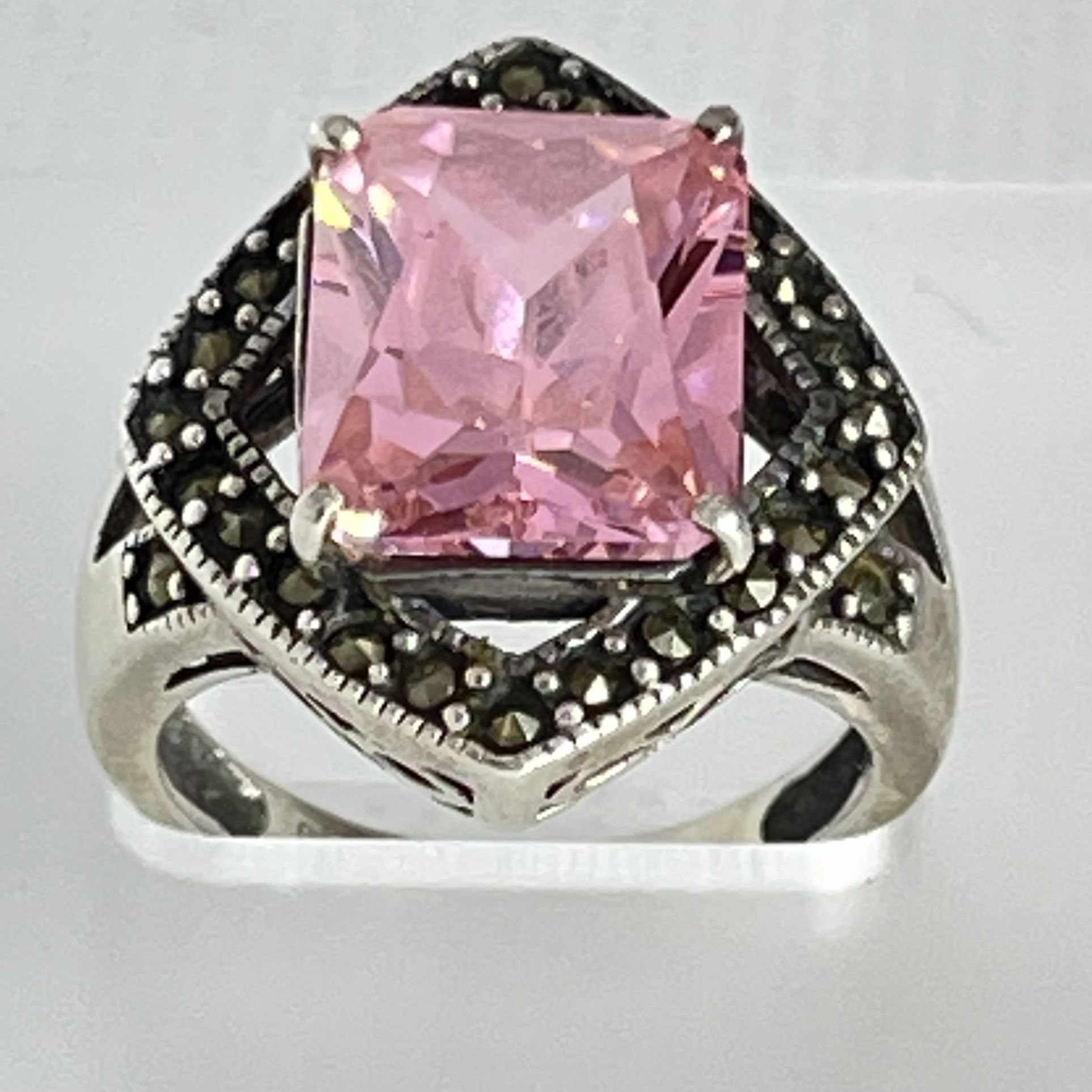 Sterling Silver Ice Pink Stone