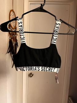 Victoria’s Secret black logo sports bra size small