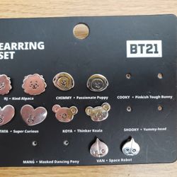 BTS BT21 Line Friends Characters Earrings