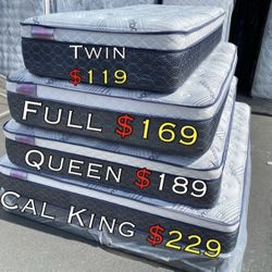 Queen Bamboo Plush Comfort Europillow Top 12inch Matres!!